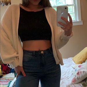 wild fable off-white cropped cardigan :)